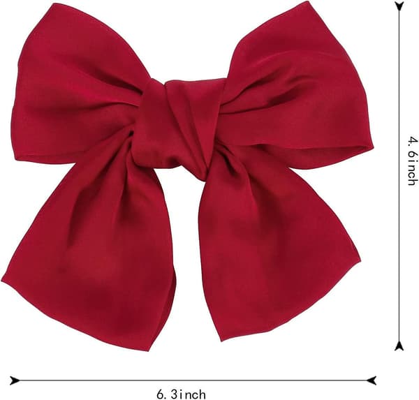 4-pack rosetter hårspännen, stora satinrosetter hårklämmor, rosett spänne