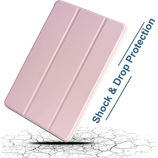 Fodral för iPad Air 4 10,9 tum [4:e generationen], Hörn skydd, Flera vinklar, Pennhållare pink