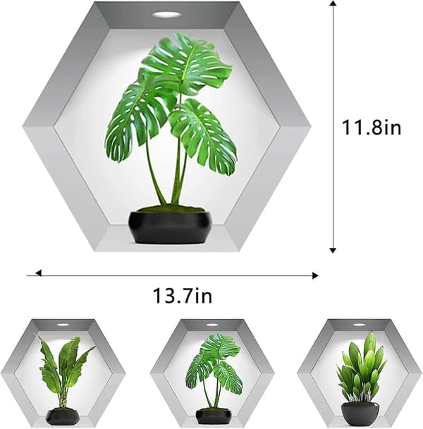3d väggmålningar vardagsrum växt - 3d vas väggdekal - vas väggdekaler, lämplig för vardagsrum, sovrum, kök och andra platser (3 stycken)