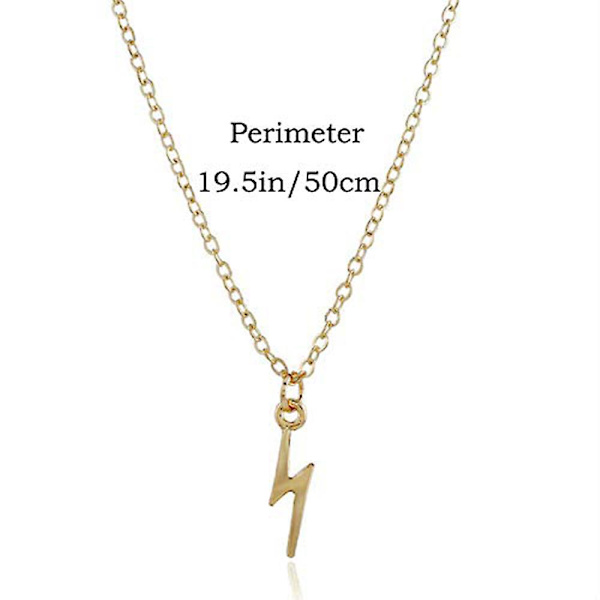 Enkel Fashion Mini Lightning Hänge Halsband golden