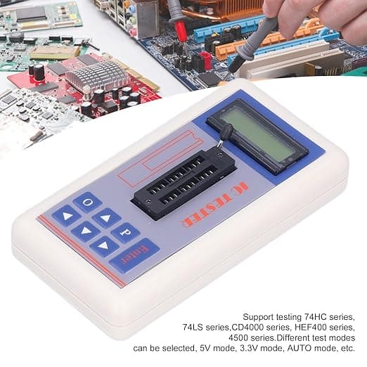 Integreret kredsløbstester Multifunktionel IC Transistor Meter med 5V 3.3V AUTO-tilstande til mikroelektronikingeniører Vedligeholdelse
