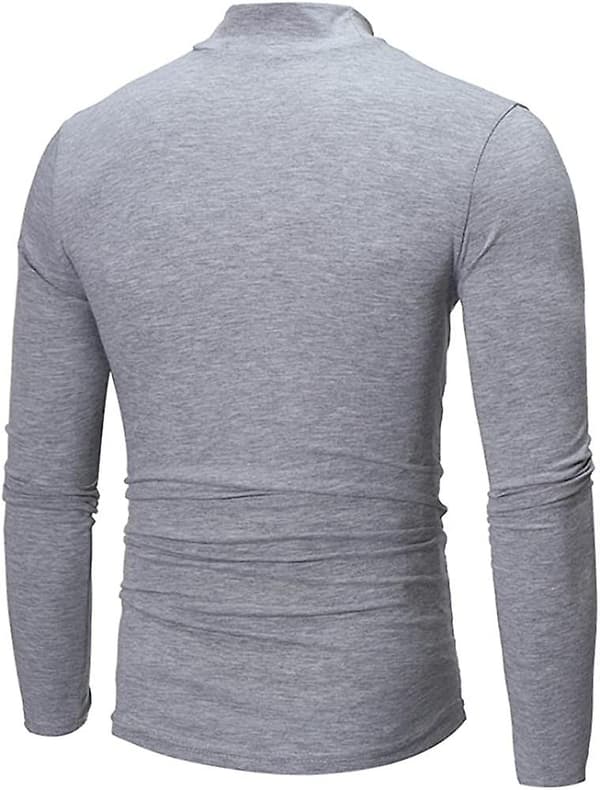 Turtleneck herr långärmad termisk underkläder tröja Slim Fit baslager skjorta