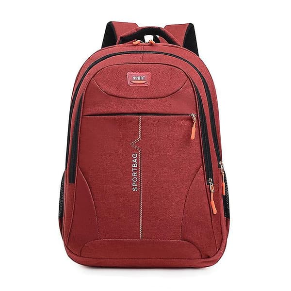 Stor kapacitet Resväska Nylon Ryggsäck Skolväska Laptop Förvaring Dubbla Axelväskor Red