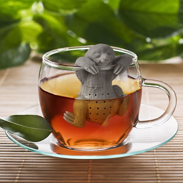 Bæsj Te-infuser, Morsom Løs Te-sil, Te-brygger Diffuser, Matvaregodkjent Silikon