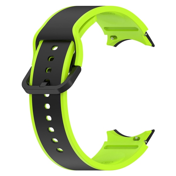 Andningsbart mjukt silikonarmband för Samsung Galaxy Watch6 40/44mm/ Watch 4/5 40/44mm /5 Pro 45mm Black  Lime