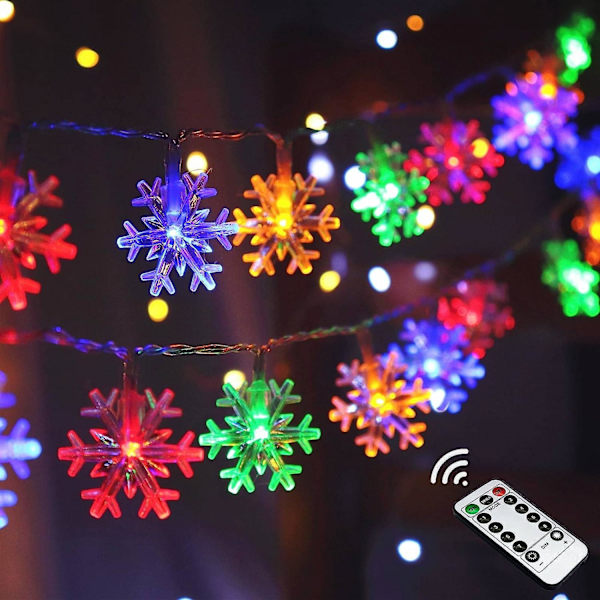 Halloween-valot, 4,8 m 30 LED vedenpitävät 3D kurpitsa-lepakko-kummitus paristokäyttöiset valosarjat ajastimella - 8 valaistustilaa söpö keijuvalo ikkunaan Snowflake Multi