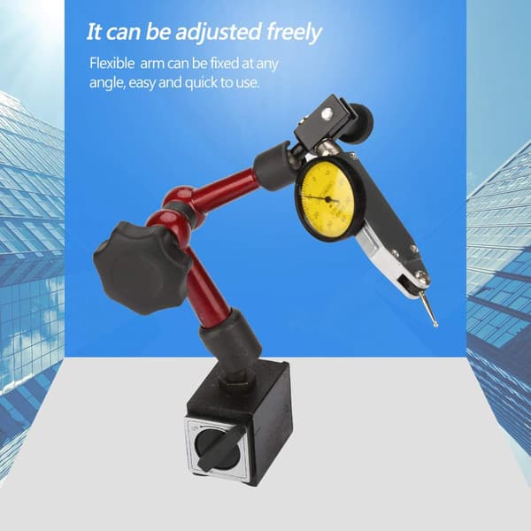 Holder Stativ Fleksibel Magnetisk Base Sterk Måler Permanent Magnet Base Spak Ur Test Indikator Måler