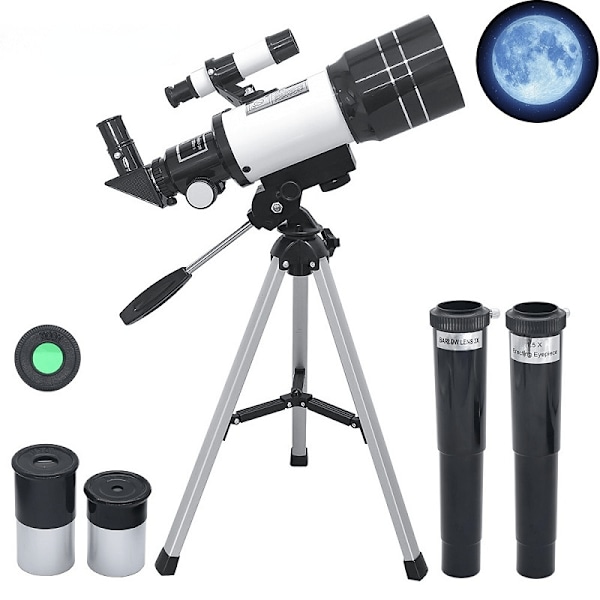 Professionellt Astronomiskt Teleskop med Stativ / Sökare / Trådlös Smartphone-adapter