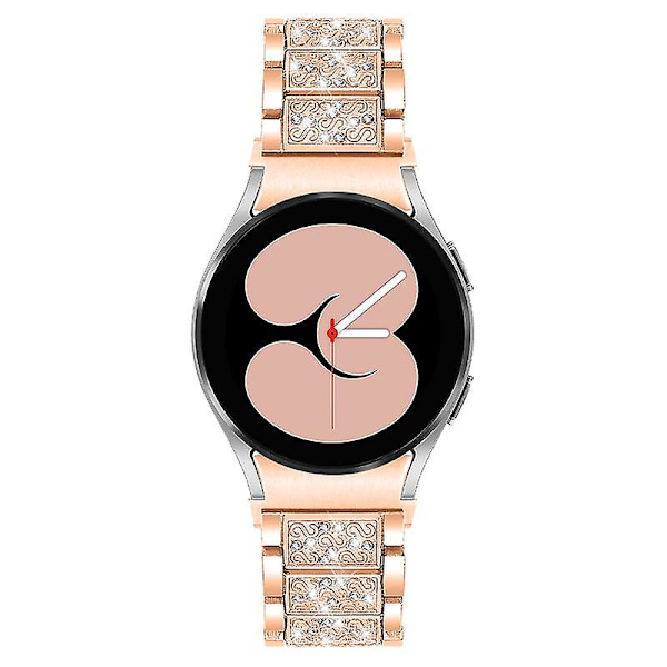 Urrem i rustfrit stål til Samsung Galaxy Watch4 Active 40mm/44mm/Watch4 Classic 42mm/46mm Rose Gold