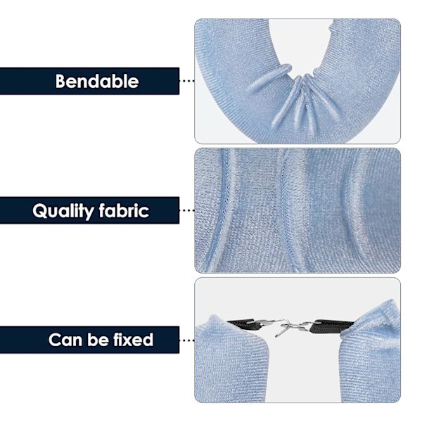 SBSGV 3-pack Värmefria Lockar Hårcurlers, Flexibla Satin Värmefria Långa Hårrullear, Mjuka DIY Våghårrullear Stylingverktyg för Långt Medellångt Hårlås Blue