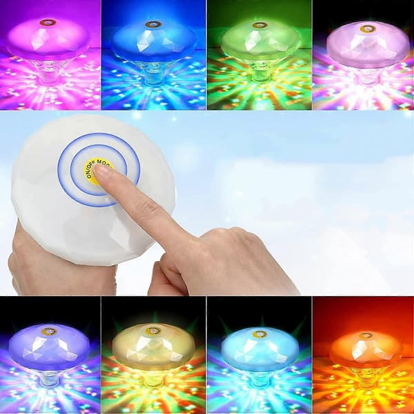 LED Flydende Poollys - 7 Tilstande Discolys til Børn og Voksenfester