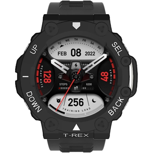 Suojakuori Amazfit T-rex 2 -älykellolle - Suojaava kova muovikotelo (musta/valkoinen)