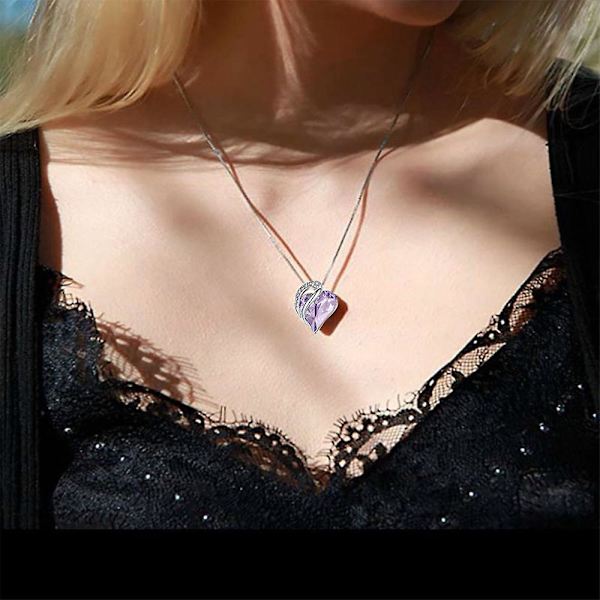 Mote Halskjede med Havets Hjerte Light purple