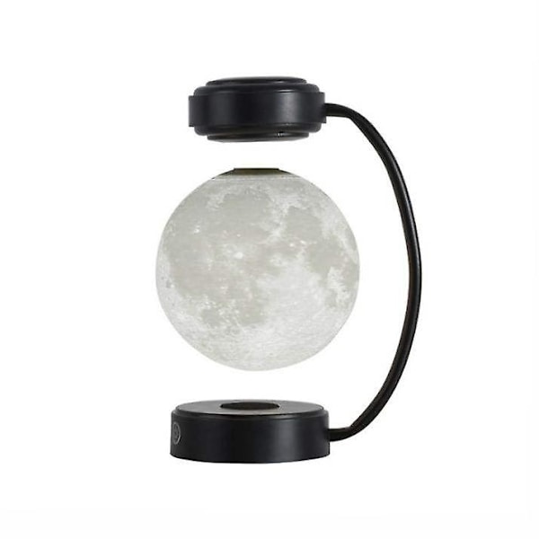 Levitating Moon Lamp, flyter och snurrar fritt i luften med 3D-tryckt LED-månelampa har lägen för unika gåvor, rumsdekor, nattlampa, kontorsbord