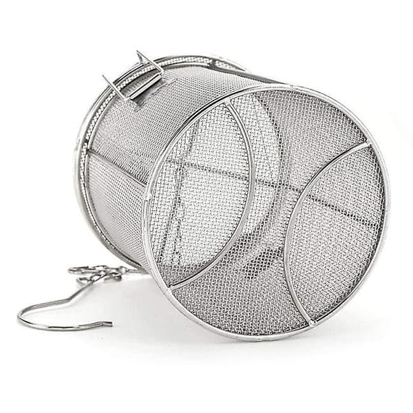 Krydderifilter, rustfrit ståltrådsdesign te-kugle si suppe krydderi separationskurv filter til hjemmekøkken (8*10cm)