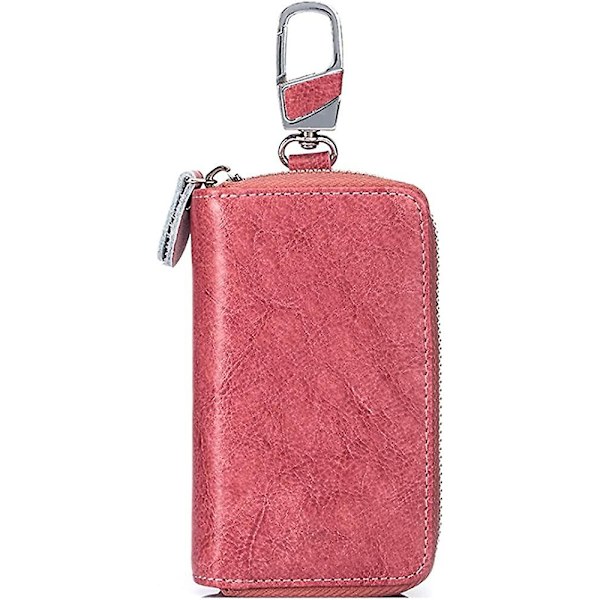 Nyckelring i läder, unisex, stor plånbok, nyckelring