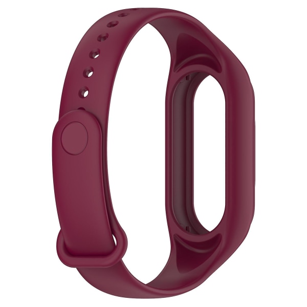 Ersättningsilikonrem för Xiaomi Smart Band 8, integrerat armband med fodral Wine Red