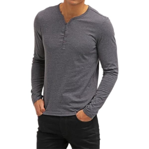 Herre Casual V-hals Langærmet T-shirts/Langærmet Polo Shirts