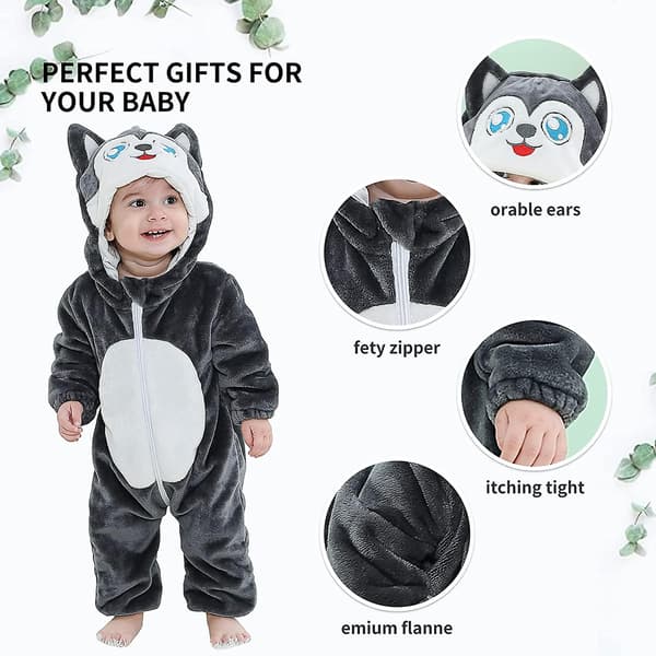 Hette Romper Baby Gutter Jenter Flanell Pyjamas 2-36 Måneder Gave