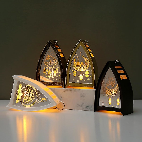 LED Lanterne, dekorative hængende islamiske lamper - Bordlampe til festival, boligindretning, gave, retro natlampe, hængende ornament