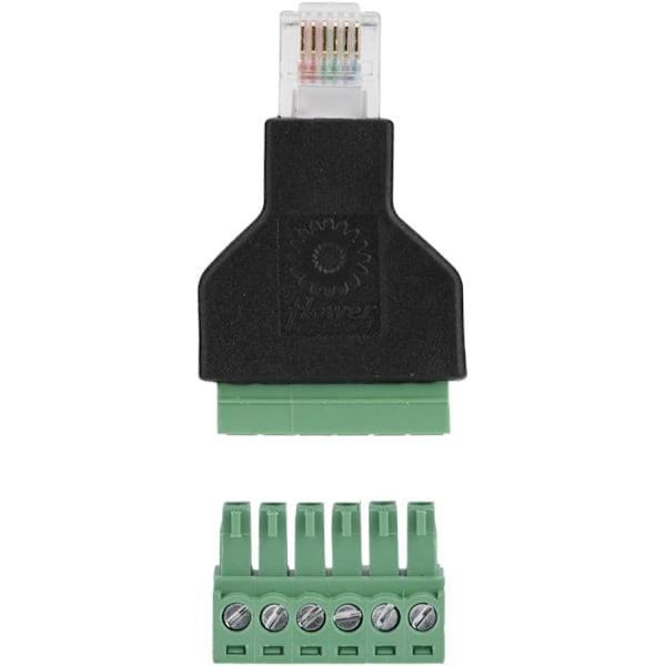 Kaapeliäänisovitin, Ethernet RJ12 6P6C uros - 6-nastainen ruuviliitinsovitin