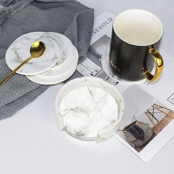 6 stk. coaster resin forme, rund epoxy støbe resin form med coaster opbevaring