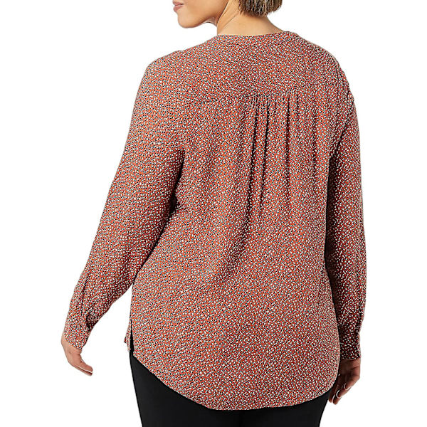 Kvinnors långärmade vävda blus Style 3 XL
