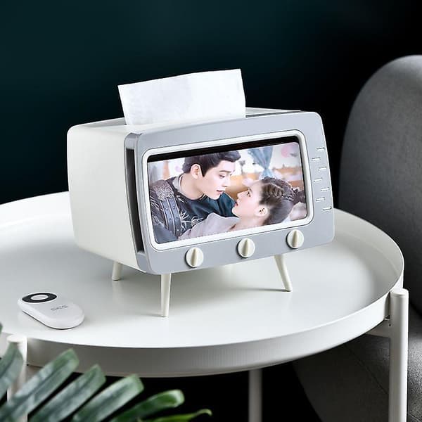 Retro TV-formad servettbehållare, enkel för kök, vardagsrum, kontor, sovrum