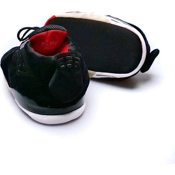 Mjuka sneakers tofflor för män/kvinnor L/XL (8.5-13) Aj4 Black 1113 Wide