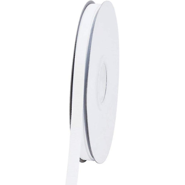 3/8 tommer Hvid Grosgrain Bånd 50 Yards Per Rulle Til Håndværk Sløjfe Maker Kranse Gaveindpakning Hårpynt Bryllup Fødselsdag