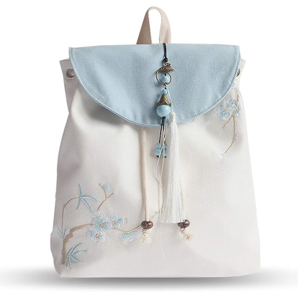 Kvinnors Ryggsäck Etnisk Stil Skolväska Flickor Broderi Skolväska Ryggsäck Universitet Resor Shopping Dejting Unik Present Hållbar Canvas Ryggsäck,ume
