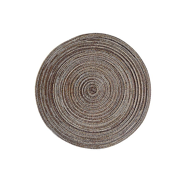 Pyöreät punotut tabletit, 6 kpl, pestävät pyöreät tabletit keittiön pöydälle, 36 cm pyöreät pöytätabletit (6 kpl)