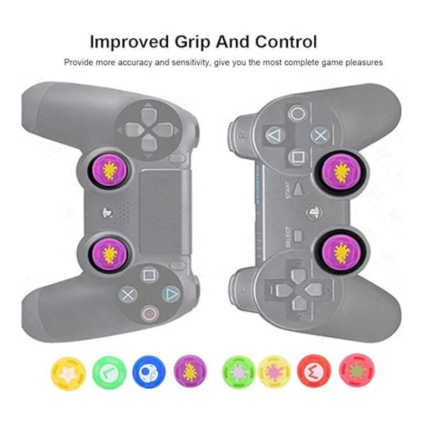 Thumbstick Grips, 8 stk. Udskiftnings Silikone Analog Controller Joystick Thumb Stick Grip Cap Cover Til Switch PRO