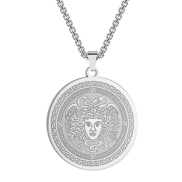 Medusa halsband smycken grekisk myt gåva antika grekiska symbol Medusa hednisk charm Sliver