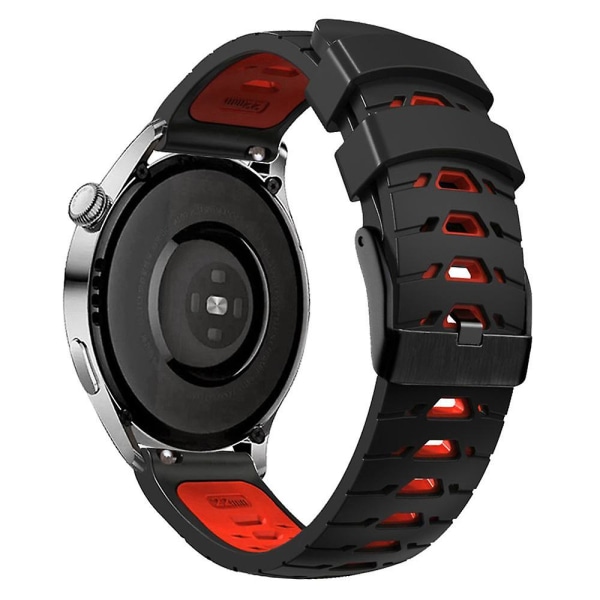Watch för Samsung Galaxy Watch 5 40mm/44mm / 5 Pro 45mm med trapetshål Black Red
