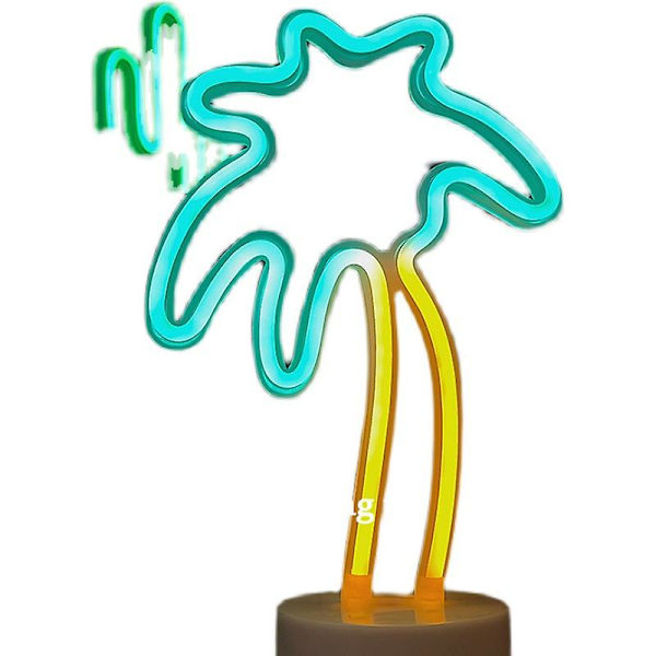 Lumoonosity Palm Tree Lights Neon Signs - Coconut Tree Neon Light För Sovrum, Skrivbord, Bordsdekoration - Batteri/usb-driven Led Palm Tree Light - Pal