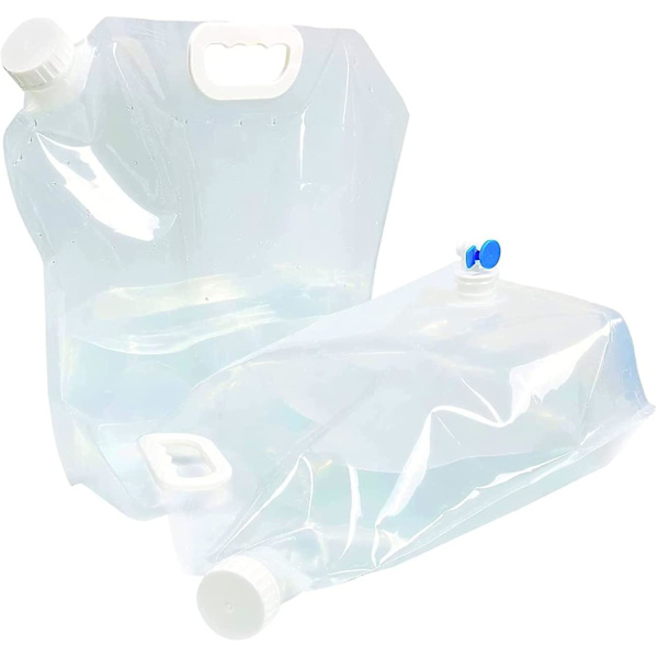 2-pack vattenpåse 10 l matbehållare hopfällbar vattenbehållare