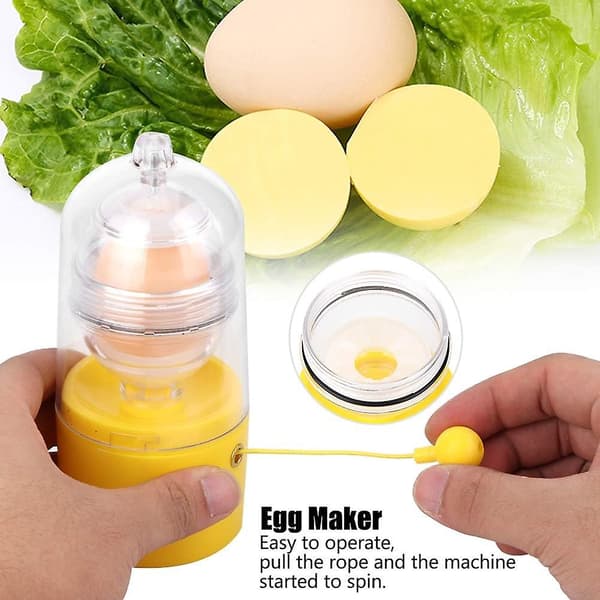 Äggrörare Silikon Shaker Visp Handdriven Golden Egg Maker Med Dragrep Ägg Matlagningsverktyg Mixer
