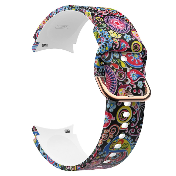 Mönstrad silikonrem med spänne för Samsung Galaxy Watch4 Classic 42/46mm/Active 40/44mm Colorful Jellyfish