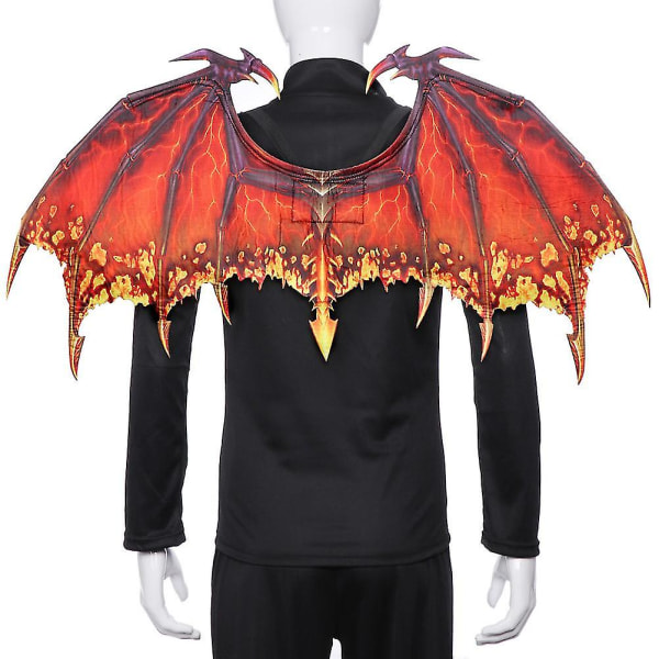 Halloween Cosplay Party Rekvisitter Ikke-vevde Dragevinger Kreative Performance Cosplay Vinger For Voksne (blå) Red 90X46 CM