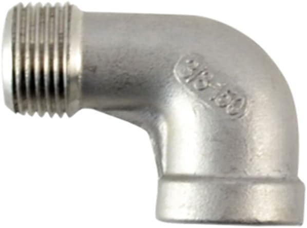 3/8\" Hun x 3/8\" Han gadealbue gevindrørfittings Rustfrit stål 304 BSPT