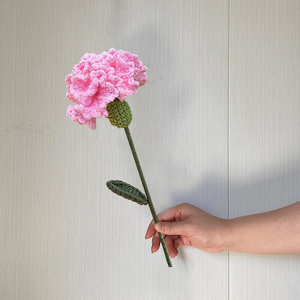 Konstgjorda blommor Nejlika födelsedagspresenter, för alla hjärtans dag bröllopsdag födelsedag unika dejtinggåvor Pink