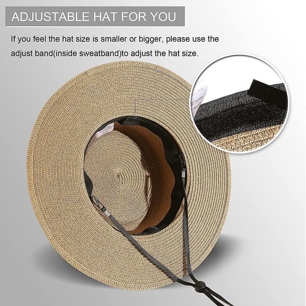 Upf50+ Dam bredbrättad halm Panama solhatt båt sommar strand solhatt Style 1