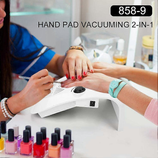 Nageldammsugare 40W Dammsamlare Maskin Vakuum Dongle Art Manikyr Verktyg med Hög Effekt Nagel UV Gel Nagelsalong Vakuum (EU)