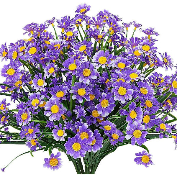 Konstgjord blomma. 4 st konstgjorda plastblommor. Utomhus UV-beständiga gröna buskar Växter inomhus utomhus hängande hemträdgårdsdekoration Växt (pu