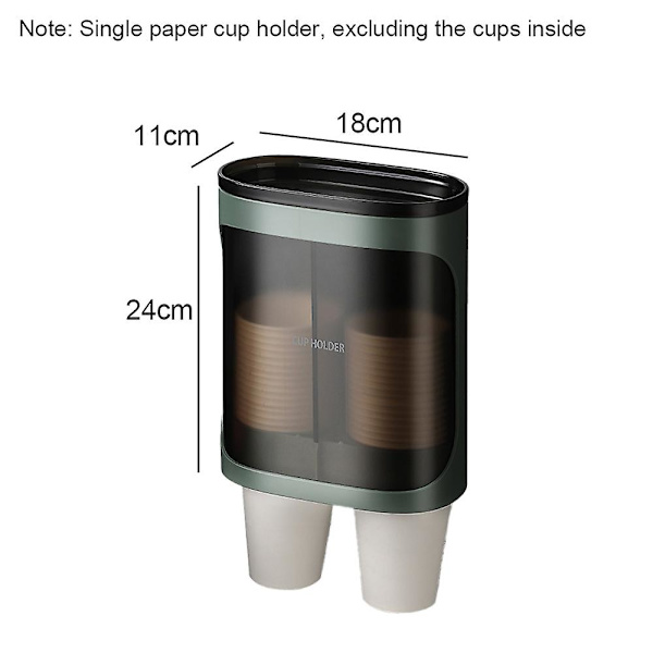 Dragkedja kopp dispenser - Monterbar hållare för koppar, vatten dispenser, kylare eller vägg Style 4