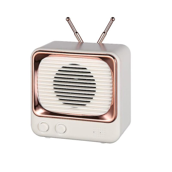 Bluetooth-høyttaler ny retro-tv liten høyttaler gaveprodusent søt mini bærbar hd lydkvalitet Pink