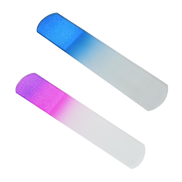 2 stk. Glass Fotfil Pedikyr Rasp Død Hud Fjerner Hard Hud Fjerner Liktorner Grov Hard Hud Fjerner 1pcs blue*1pcs two-color