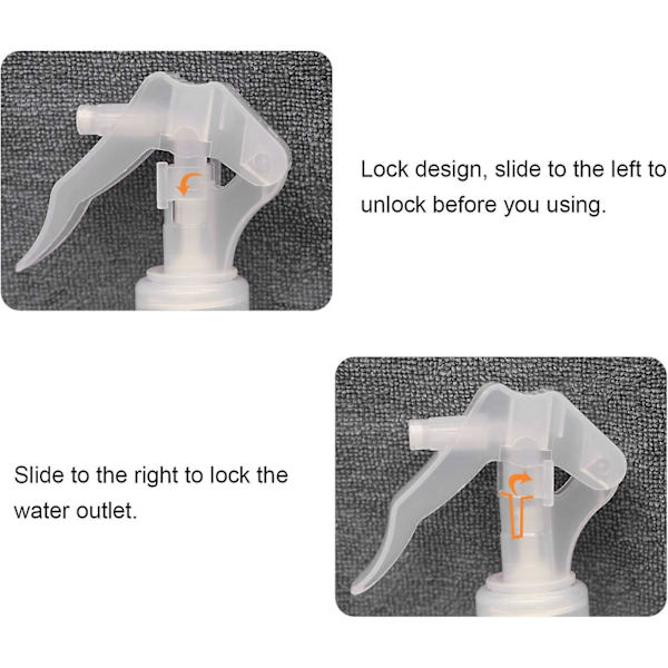 Vattensprayflaska Mist Spray Flaskor Hårsprayer, 2 st Acsergery Present Trigger
