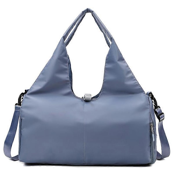 Yoga Mat Bag Stor Yoga Mat Tote Sling Bärväska med Fickor Passar Mattor med Skofack och Fuktbeständigt Fack Dam Pilates Gymväska med Justerbar Matrem blue